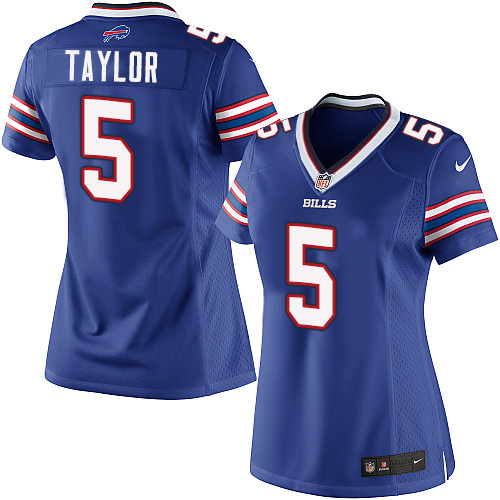 Women's Elite Tyrod Taylor Nike Jersey Royal Blue Home - #5 NFL Buffalo Bills